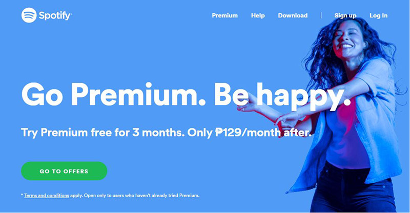 Free spotify for three months one